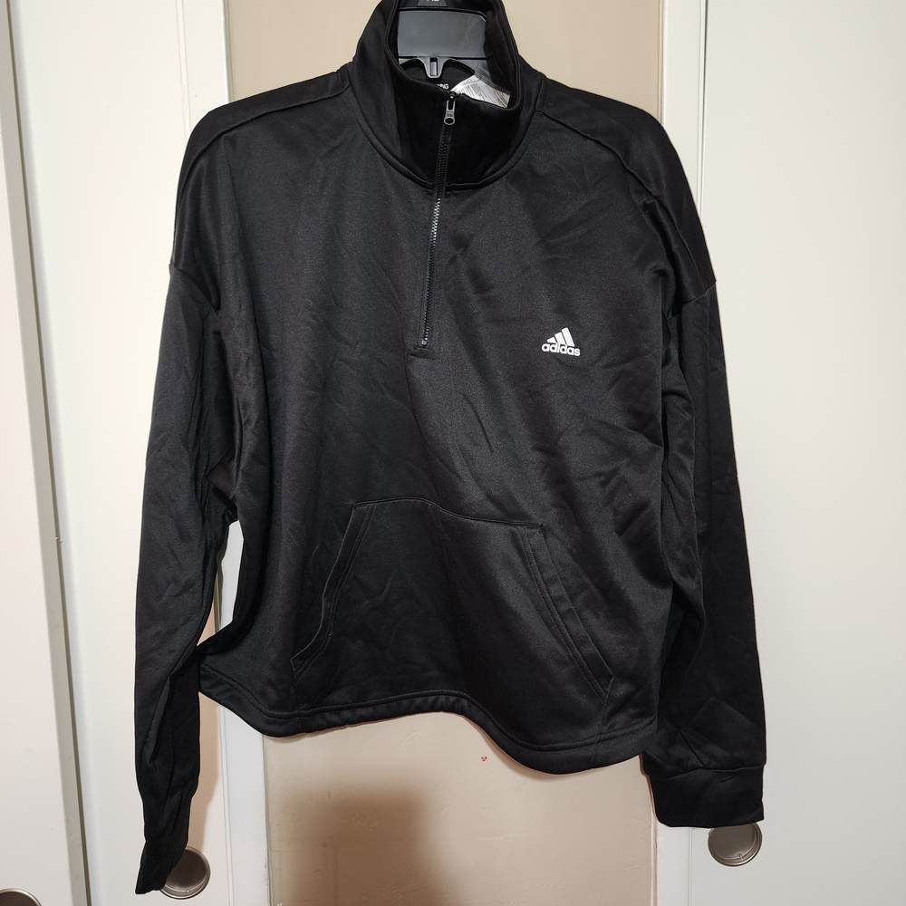 adidas Black Half-Zip Jacket - image 1